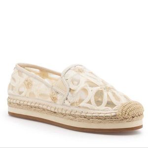 Botkier Sara Espadrille Platform Loafer White 9.5